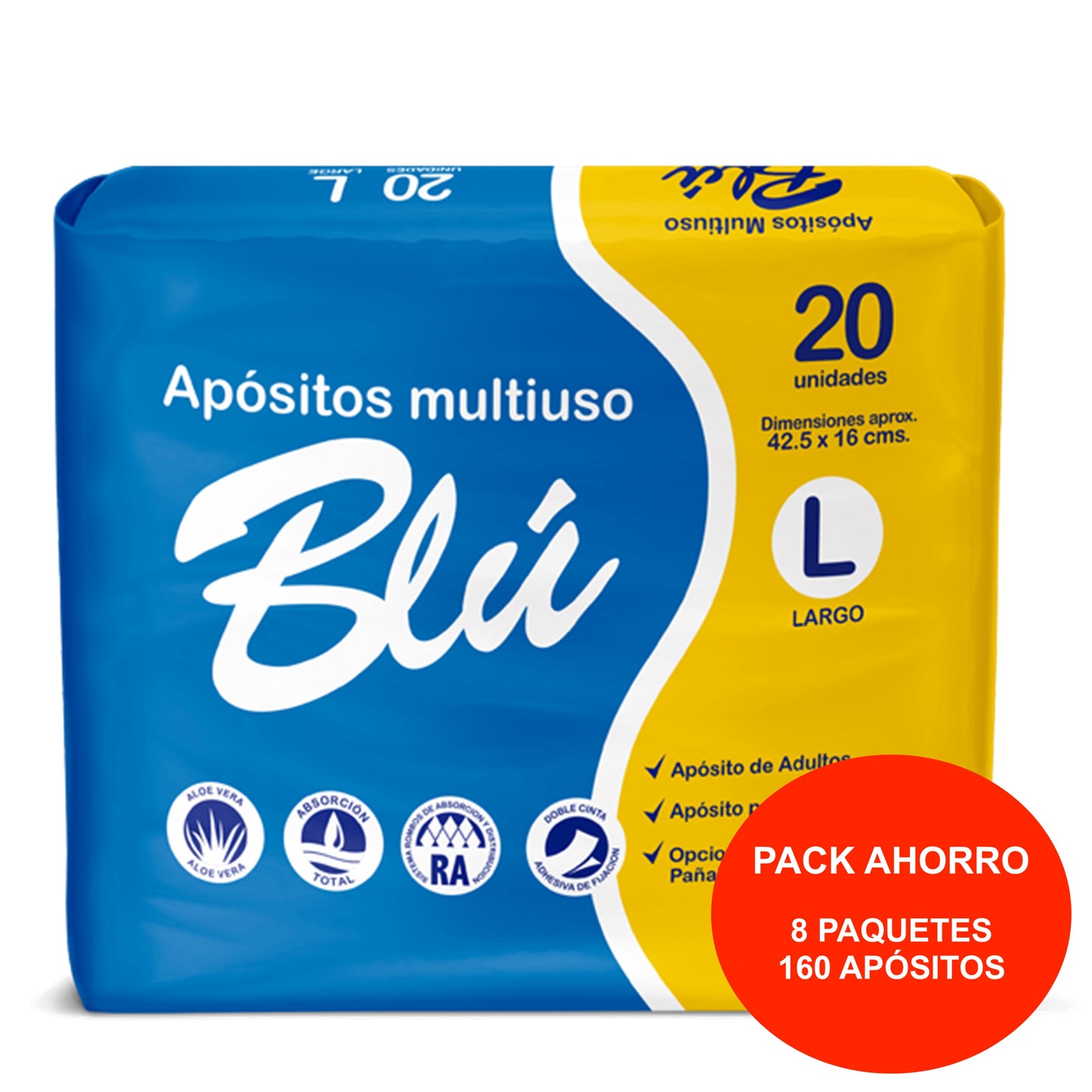 Apósitos Multiuso Blú 8 Paquetes / 160 un