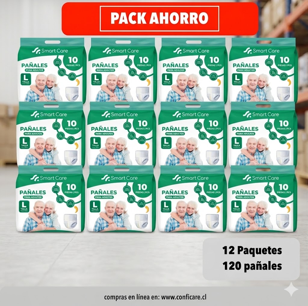 Pants Ropa Interior Desechable L / G - 12 Paquetes. Smart Care