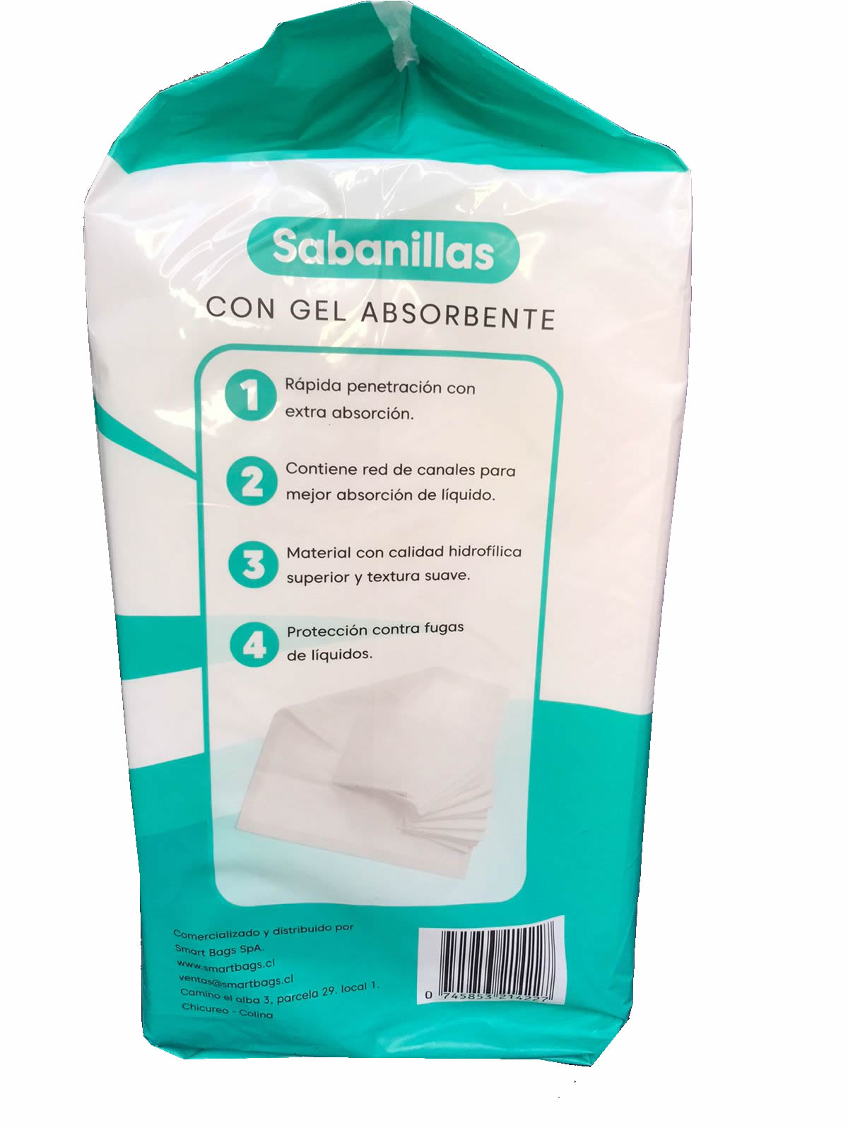 Sabanilla 60x60 cm 6 Paquetes.