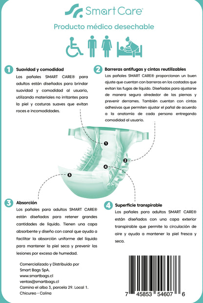 Pañales Adulto Premium XL / XG. Smart Care