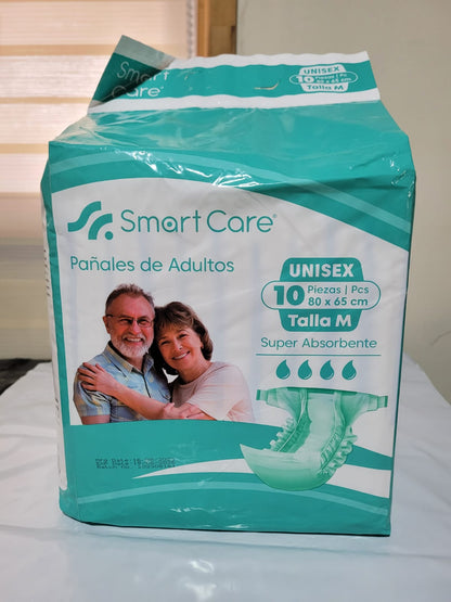 Pañales para Adulto Premium Talla M Alta Absorción | Pack 50 Unidades.Smart Care