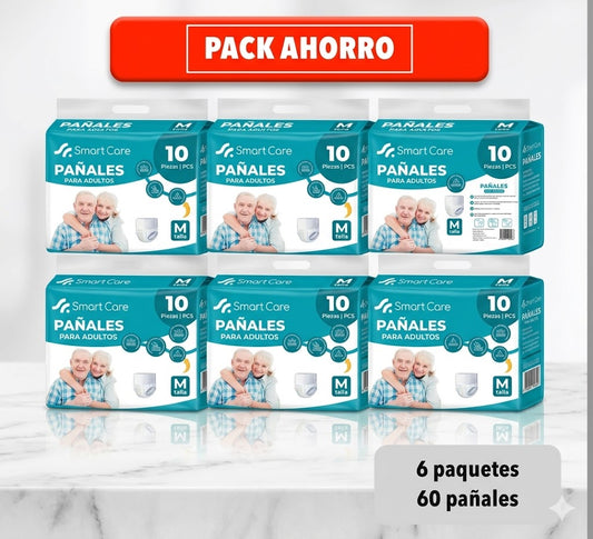 Pants Ropa Interior Desechable M - 6 Paquetes. Smart Care