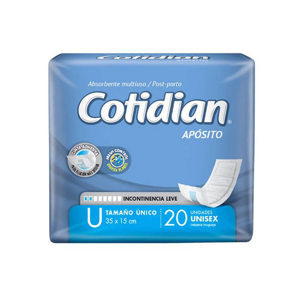 Apósito Cotidian Unisex Normal 20 un Talla U