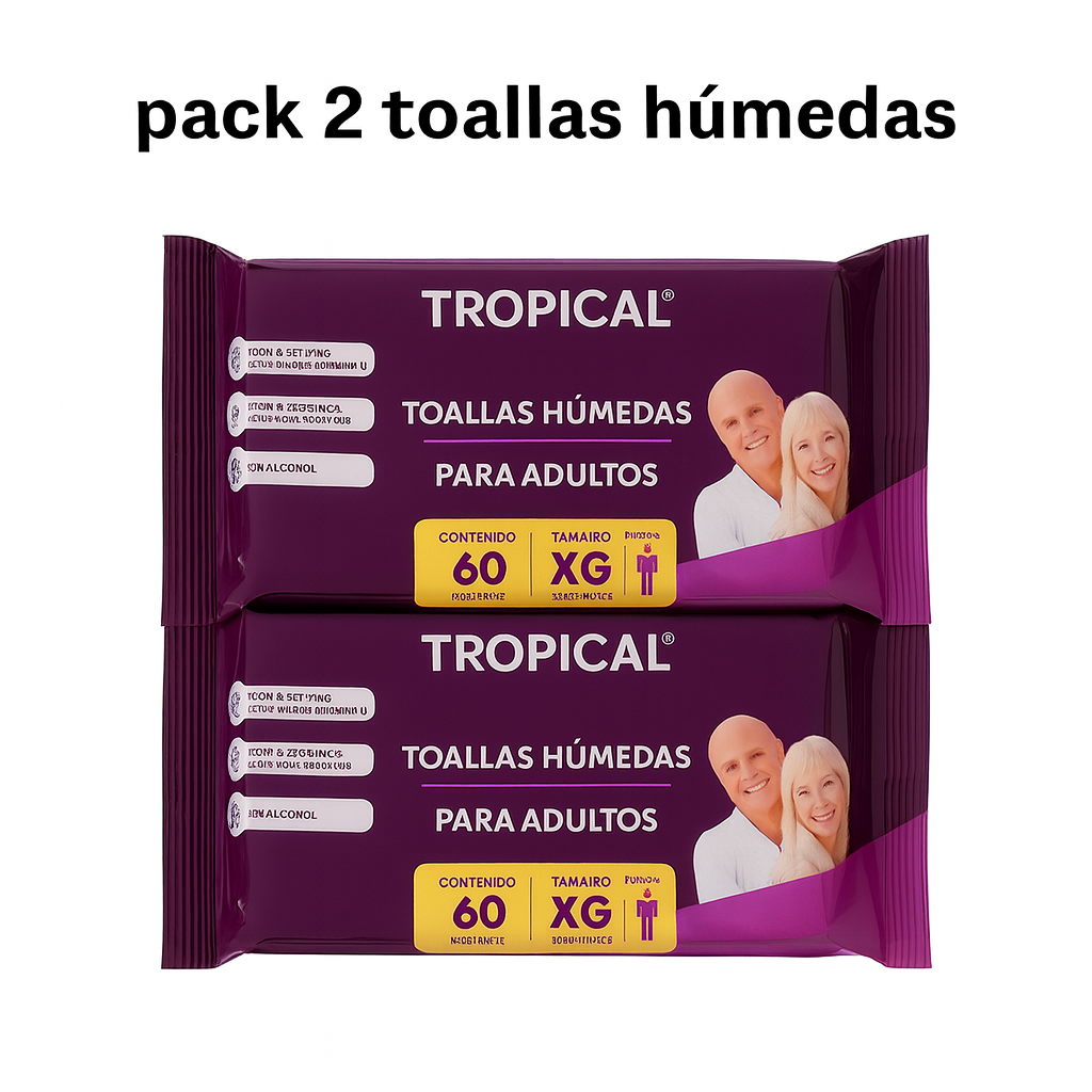 Pack 2 Toallas Húmedas Adulto