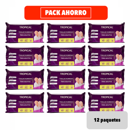 Toallas Húmedas Adulto 12 Paquetes + Regalo