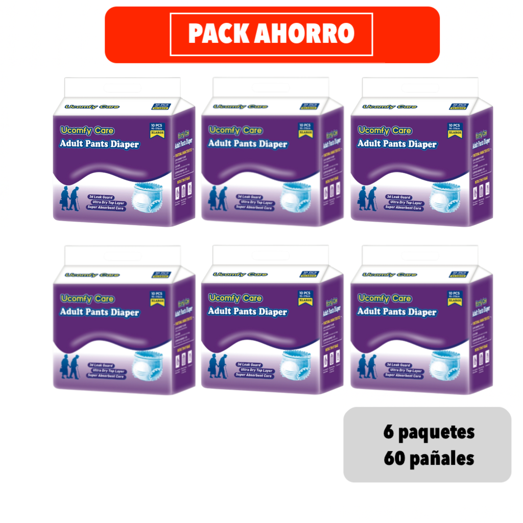 Pants Ropa Interior Desechable XL / XG - 6 Paquetes