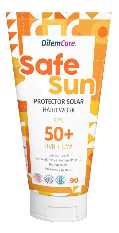 Protector Solar Difem care Safe Sun Fps 50+ Uvb + Uva 90 Ml