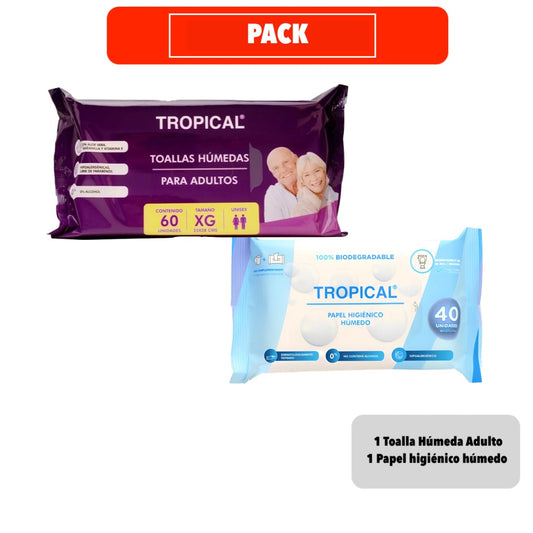 Toallas Húmedas + Papel Higiénico Húmedo para WC