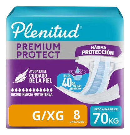 Pañal Adulto Plenitud Protect G/XG 8 Unidades | Máxima Protección