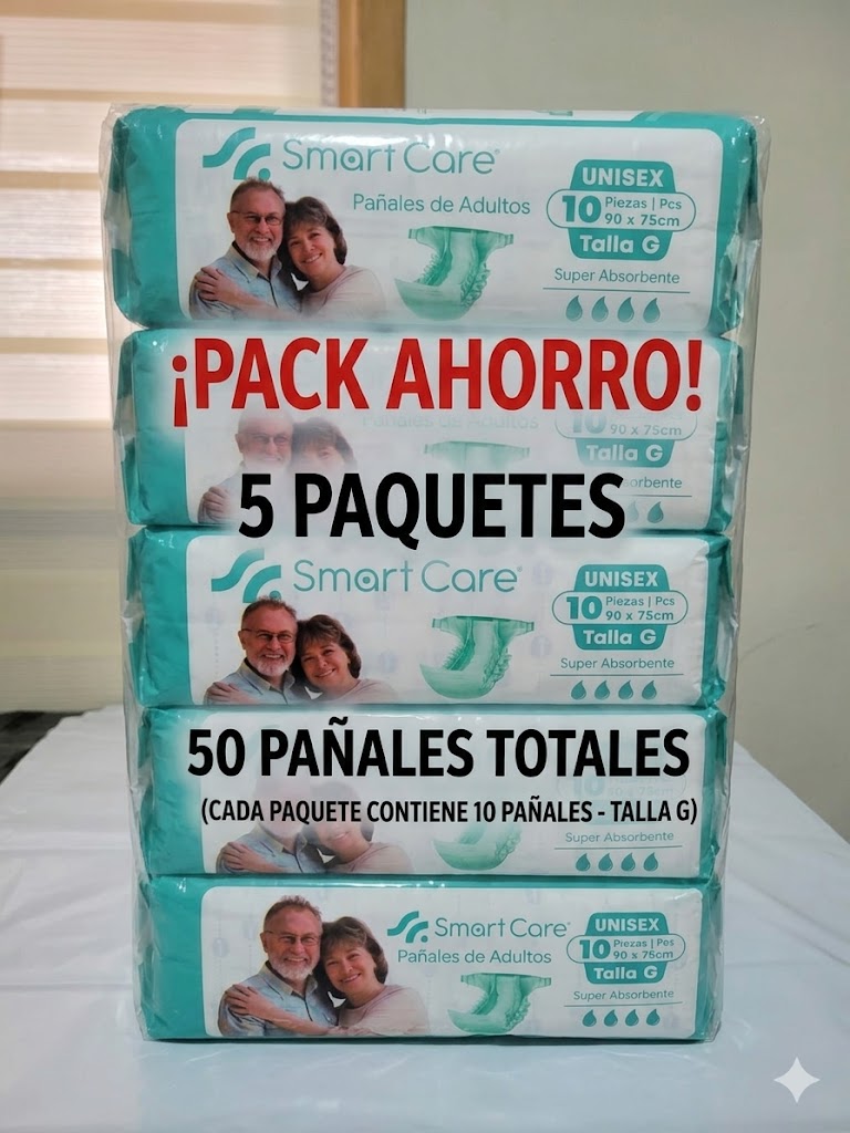 Pañales Adulto Premium XL / XG - 5 Paquetes. Smart Care