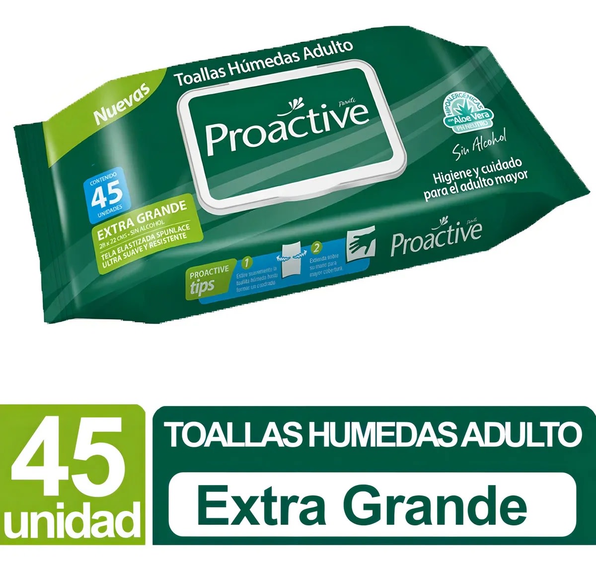 Toallas Húmedas Adulto Proactive
