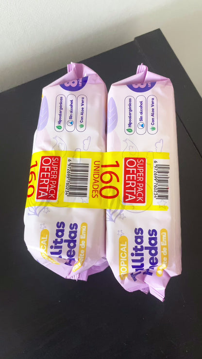 Toallitas Húmedas con Aceite de Emú